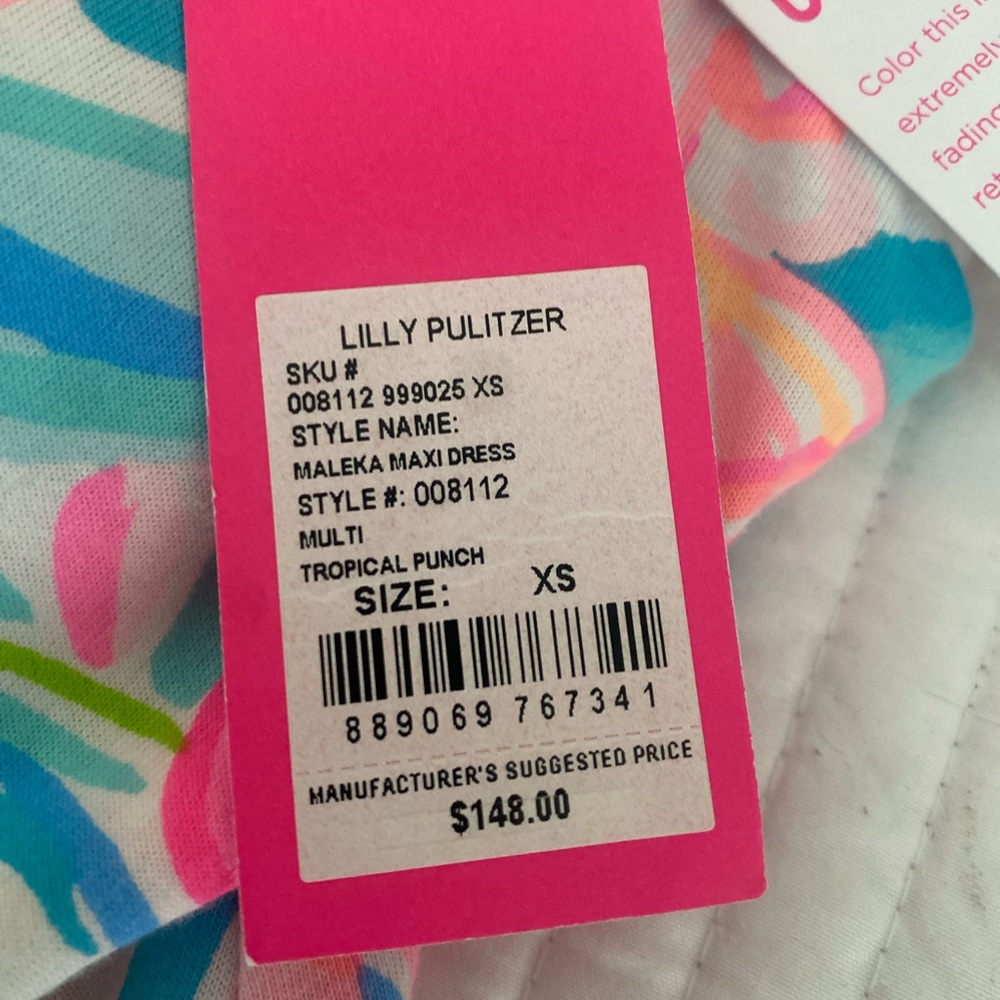 Lilly Pulitzer Maleka Maxi Dress - Tropical Punch Multi XS-NWT - Picture 7 of 9